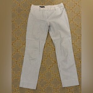 Brooks Brothers Blue and White Striped Ankle Pants